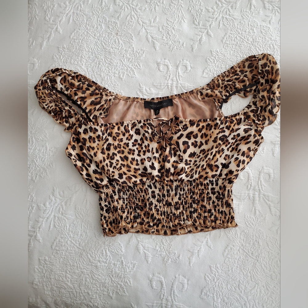 Dance Marvel Leopard print size small Crop top.